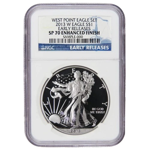2013-W Enhanced $1 American Silver Eagle from West Point Set NGC SP70 ER