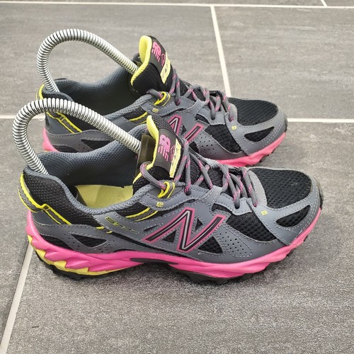 New Balance 573 V2 Trail Running Shoe Gray Pink Yellow Womens Size 6 | eBay