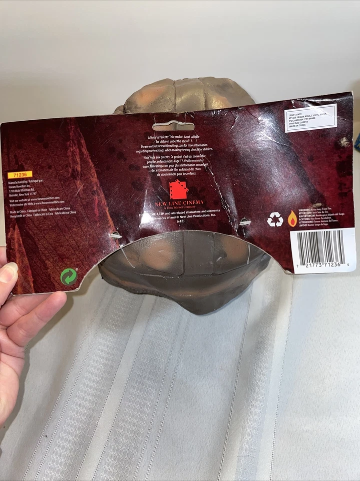 Friday The 13Th Jason Voorhees Vinyl￼ Halloween Mask Adult Size Brand New￼ - Image 4 of 4