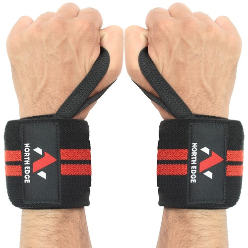 Wrist Wraps Weight lifting Gym Straps Support Strength Hand Bandage Elasticated - Picture 8 of 18