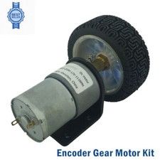 Ingranaggio encoder DC 12V albero 4mm con staffa di montaggio kit ruota 65mm