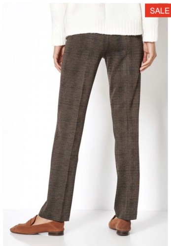 Toni Trousers Brown & Black Check Claudia uk size: 12 - Picture 4 of 7