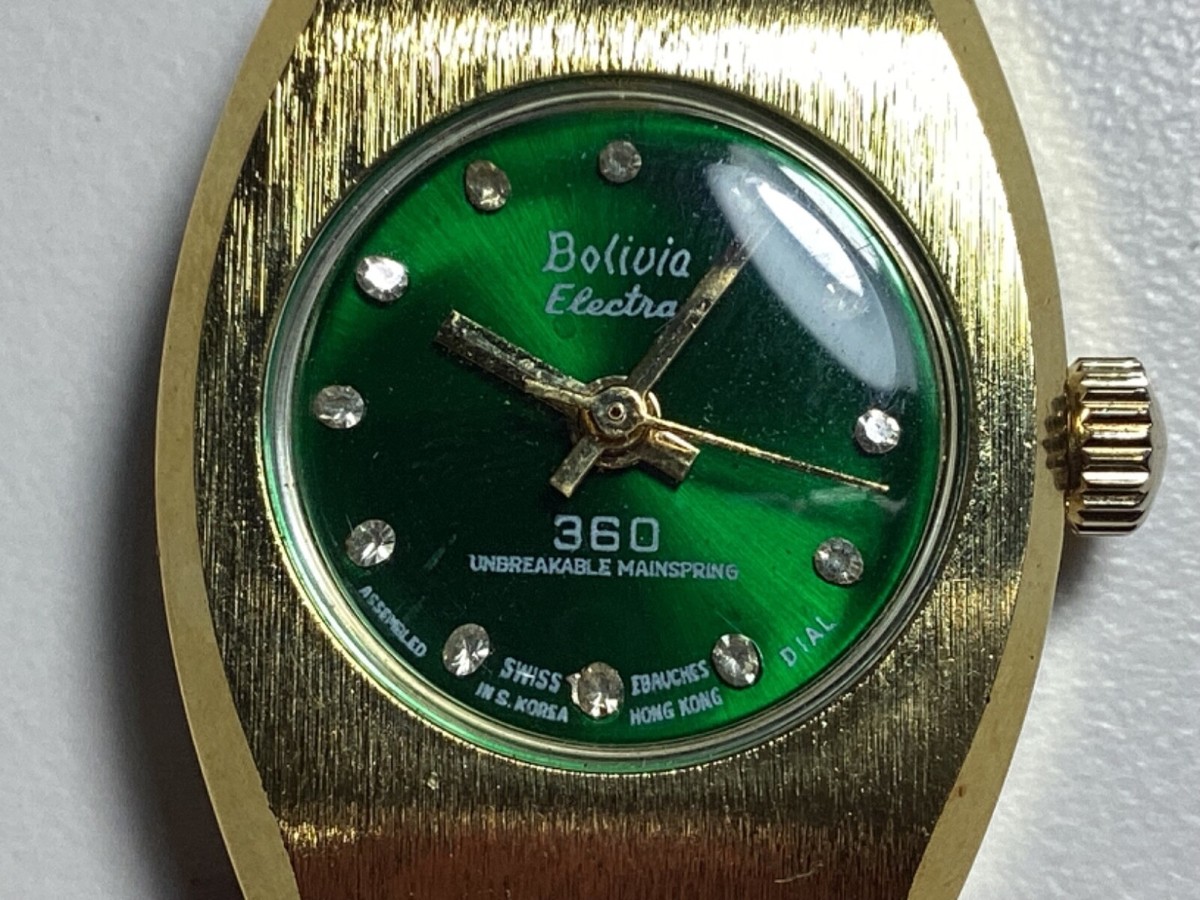 Bolivia Electra 360 Rare Vintage Mechanical Ladies Watch Gold Dial Bracelet Bolivia Electra 360 Rare Vintage Mechanical Ladies Watch  main image 2