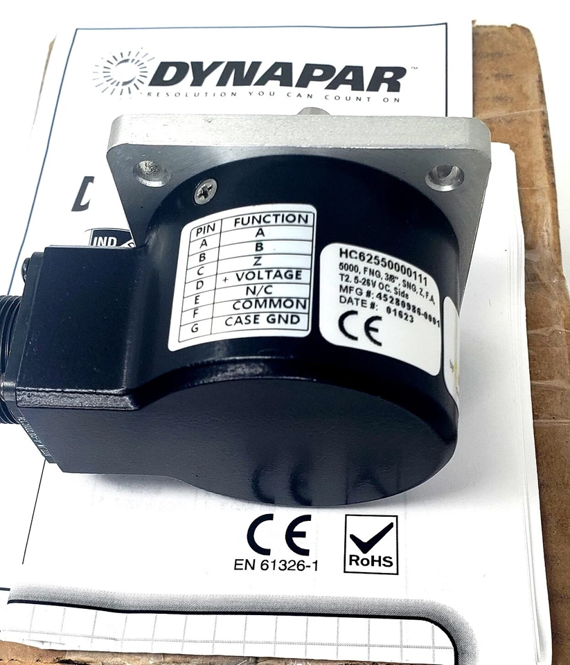Dynapar HC62550000111 Incremental Shafted Encoder, 5000PPR, Size 25 New  - Image 4 of 4