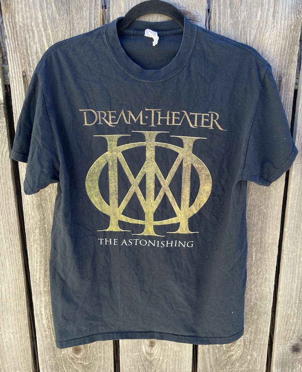 Men's Gildan Dream Theater Black Astonishing T-Shirt M Cotton Crew