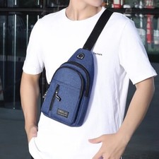 Men's Bag Solid Color Men's Chest Bag Outdoor Casual Fashionable Small bag