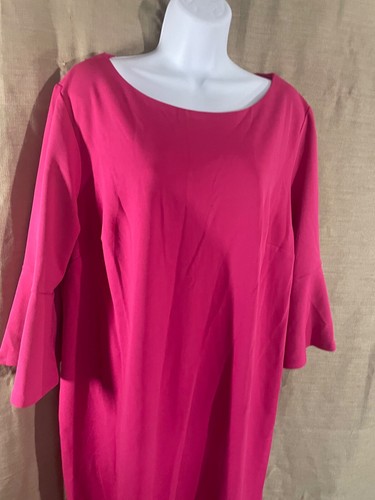 Lane Bryant New Pink Dress size 16 Straight Knee Length 3/4 Sleeve - Picture 4 of 16