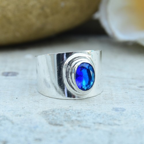 Tanzanite Gemstone 925 Sterling Silver Ring Father's Day Jewelry All Size M-81 - Picture 2 of 6