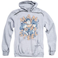 SUPERMAN COMING THROUGH Licensed Adult Hooded Sweatshirt Hoodie SM-3XL