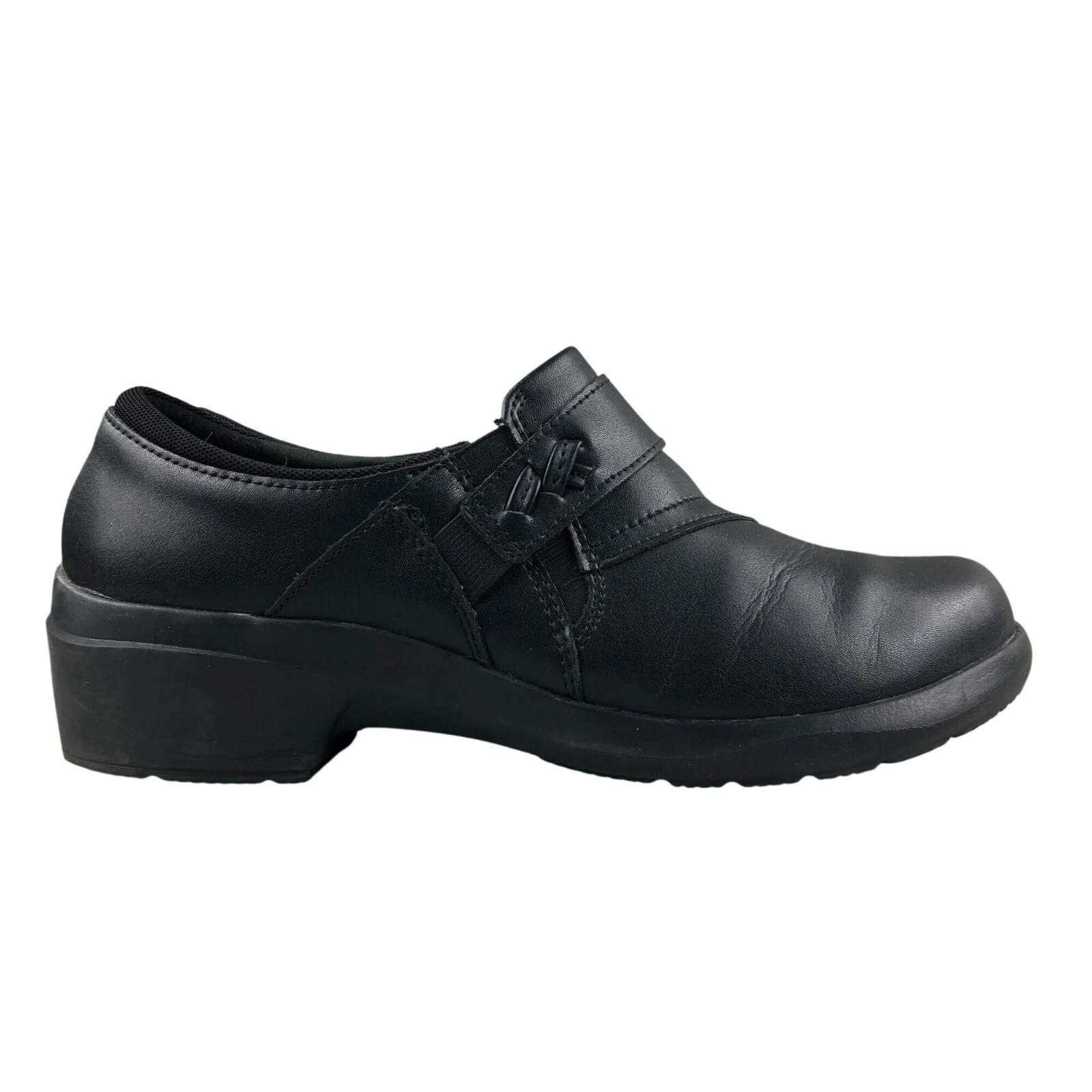 Mocassini classici Clarks donna taglia 10W collezione Angie Pearl pelle nera