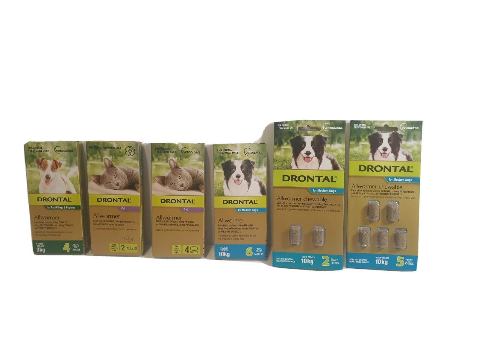Drontal Allwormer for All Size Dogs & Cats Dog Cat Worming Wormer Dog