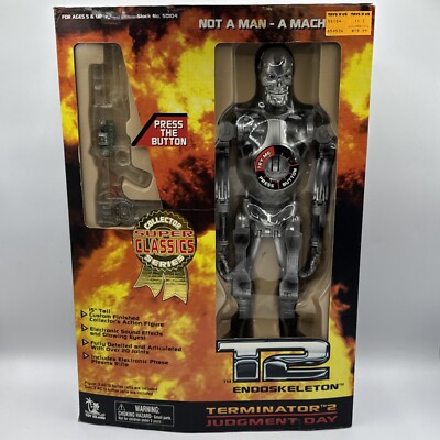 1997 Terminator 2 Judgment Day T2 Endoskeleton 15'' Action Figure Toy Island