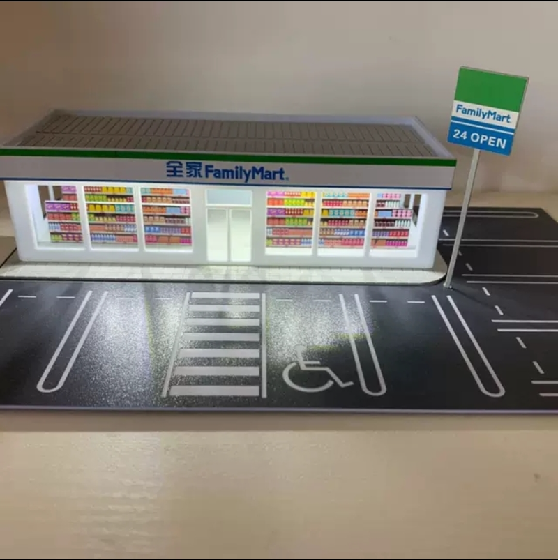 Diorama 1:64 Shopping Store LED Lighting Vehicle Parking Lot Display 2023 US