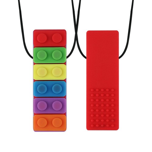 Collar de ladrillo sensorial para masticar niños adultos autismo TDAH morder dentición sensorial - Imagen 11 de 13