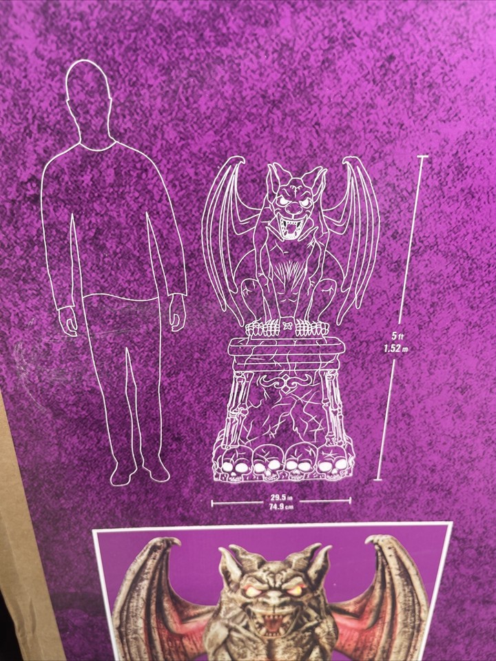 Home Accents 5 Ft Grave & Bones LED Gargoyle NIB From Home Depot 2024