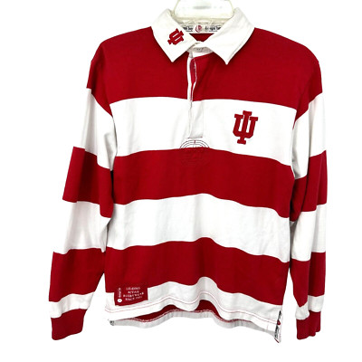 red and white rugby polo