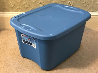 STERILITE 5 GALLONEN/19 LITER AUFBEWAHRUNGSTASCHE BOX BLAU MADE IN USA 1819 MÄNGEL 