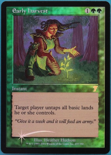 Early Harvest FOIL 7th Edition NM Green Rare MAGIC CARD (ID# 454266) ABUGames