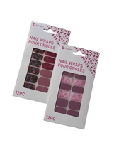 B.Color Nail Wraps Manicure 2 Pack Lot  New   12 piece per pack