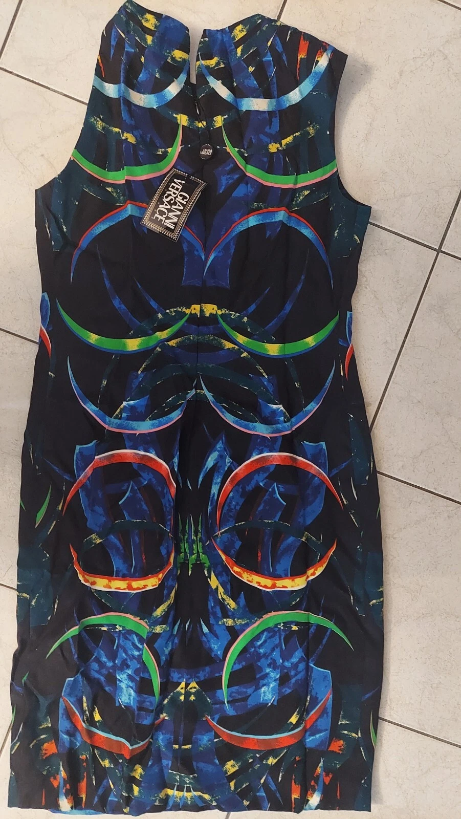 Abito donna GIANNI VERSACE vintage anni 90 seta nuovo con etichetta taglia 6