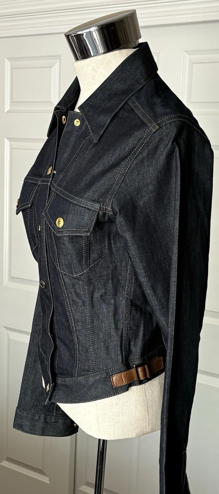 Giacca denim Gucci Zamasport blu scuro taglia IT 38 OTTIMA