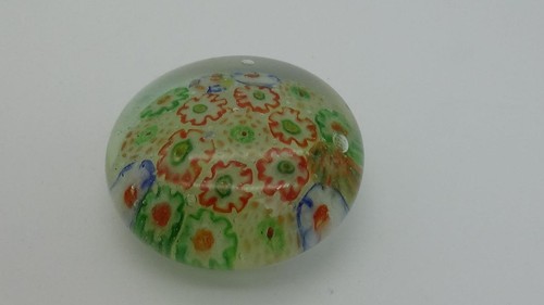 Antiguo pisapapeles pequeño Millefiori Murano Italia arte vidrio patrimonio - Imagen 13 de 13
