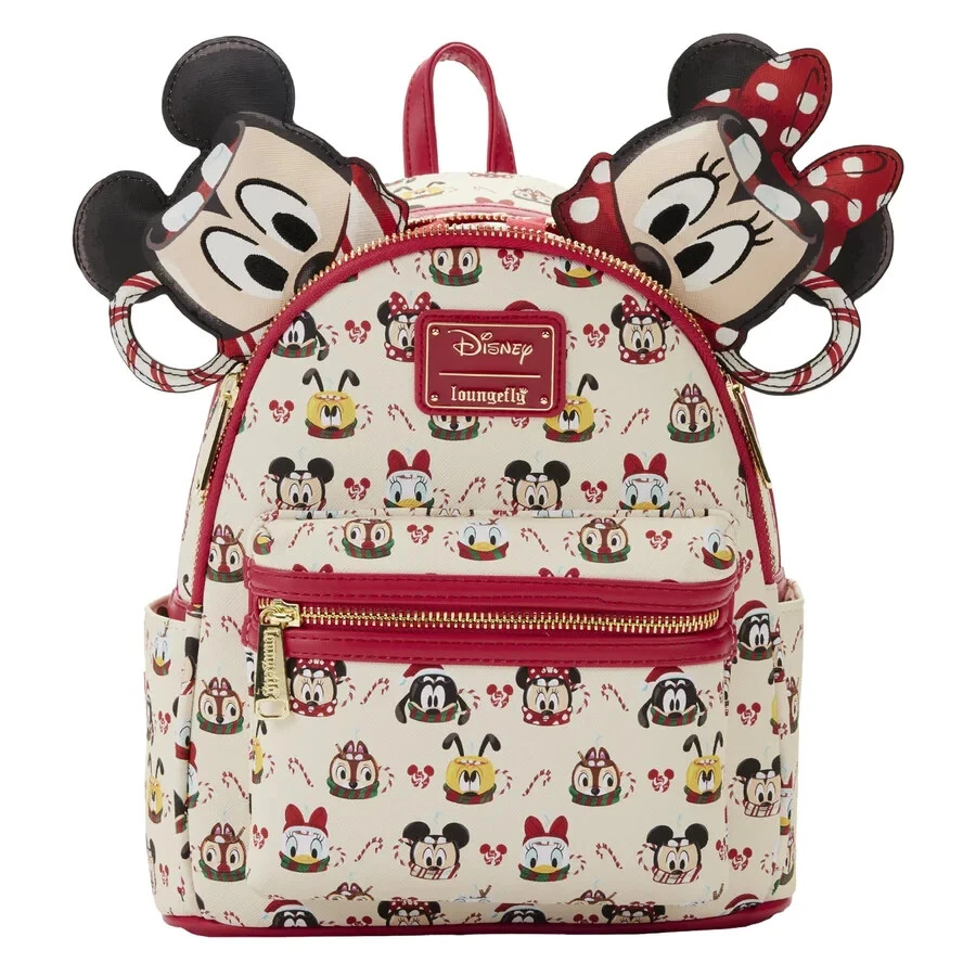 NWT Disney Loungefly Christmas Mickey Minnie Hot Cocoa Mini