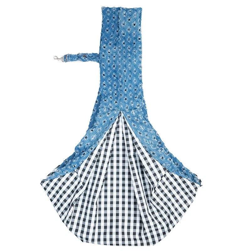 宠物小狗提袋猫狗户外旅行肩牛仔单托特包袋 — 第 4/4 张图片