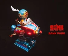 SANK THE CHILD Sank Park Fly Me To The Moon 80s ROCKET RIDE Art Toy Figure LE299