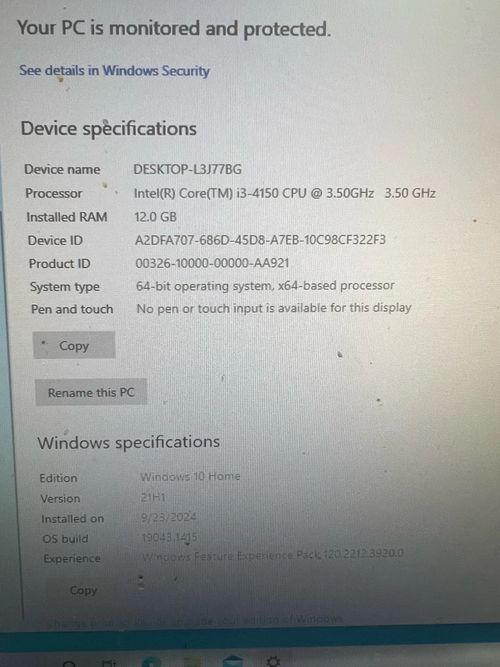 Dell Inspiron 3646 (500GB, Intel Quad Core, 2.41GHz, 12GB) PC Desktop -... - Image 3 of 3