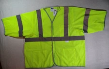 NWT Yellow Reflective Safety Vest 3M ANSI/ISEA 107-2010 Size 2XL Class 3 Level 2