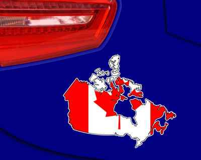 Samunshi Kanada Aufkleber Autoaufkleber in den Nationalfarben Canada  2 Größen