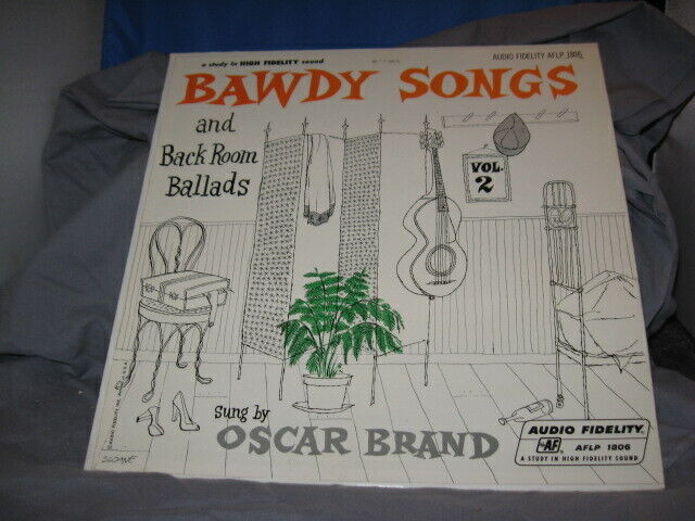 OSCAR BRAND Bawdy Songs & Backroom Ballads VOL. 2 Sexy Folk Songs LP [INV-50]