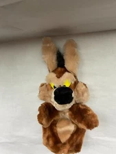WILE E. COYOTE Vintage 1991 PLUSH HAND PUPPET 12" TALL - THE 24 K CO MIGHTY STAR