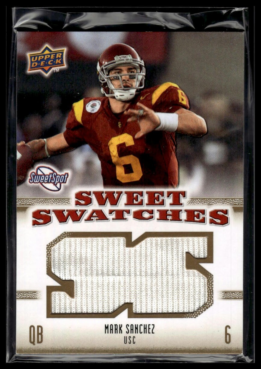 2010 Upper Deck NCAA Sweet Spot #SSW-53 Mark Sanchez Sweet Swatches MEM