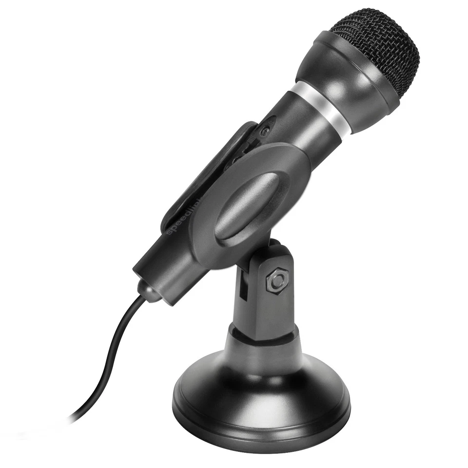Speedlink CAPO 3,5mm Tisch-Mikrofon Hand-Mikrofon mit Standfuß Ständer PC Mikro - Bild 4 von 4