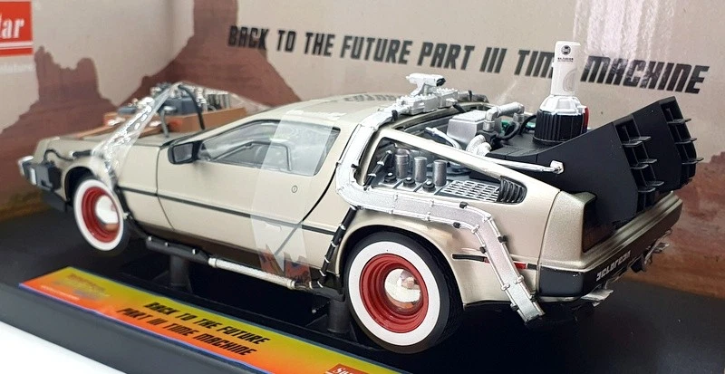 Sunstar 1/18 Scale 2712 Back To The Future Part 3 Time Machine Delorean - Image 2 of 4