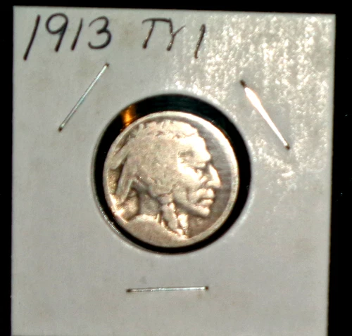 1913 TYPE 1 BUFFALO (INDIAN HEAD) NICKEL – GRADES “ABOUT GOOD”