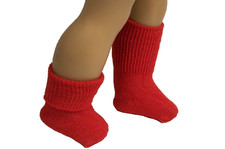 Red Basic Anklet Bobby Socks Doll Clothes For 18" American Girl Debs 