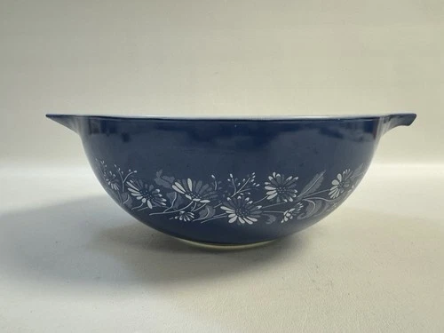 VINTAGE Pyrex Mixing Bowl Dark Blue Colonial Mist Cinderella 444 - Excellent