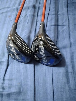PING G30 Fairway Wood Set 3W 14.5 5W 18° ACCRA M1 S1-60 with Cover LH Lefty Used
