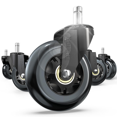 Office Chair Wheels Roller Blade Caster 11x22mm All Black 3 Inch Chair Wheels fo