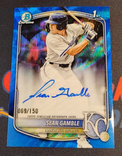 2025 Bowman Draft #CPA-SG Sean Gamble 1st Chrome Blue Wave Refractor Auto /150