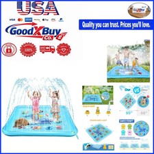 67-Inch Splash Pad Water Toy for Kids Outdoor Sprinkler Pool with Toys Safe f...