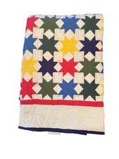 Pretty Pottery Barn Kids Cotton Quilt Blanket Toddler Baby 34 X 44 Multicolor