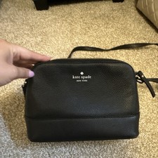 Kate Spade New York Blue Crossbody Bag Chain Logo, Detachable Strap
