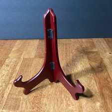 HINGED WOOD TABLETOP PHOTO PICTURE OR PLATE EASEL DISPLAY STAND 9  X 6  