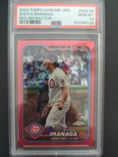 2024 Topps Chrome Update  - Rookie Debut Shota Imanaga Red Refractor PSA 10 4/5