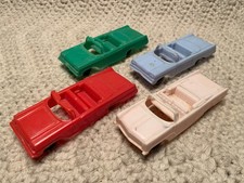 Lot Of 4 Original 1/43 Lido Plastic Gas Station Cars Mercury Convertibles Sweet