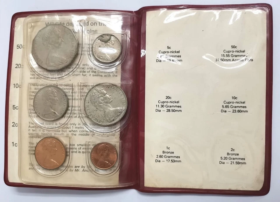 Mazuma *FC719 Australia 1979 Royal Australian Mint 1,2,5,10,20 & 50C Coin Wallet - Image 4 of 4